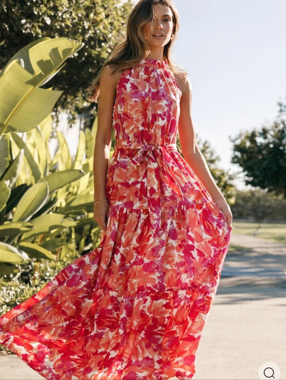 Petal Pup Caroline Floral Mock Neck Maxi Dress. Sz M Whimsical